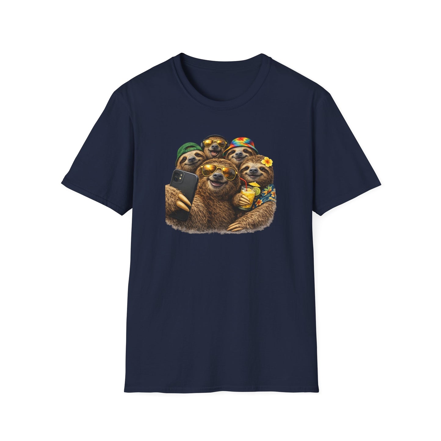 SELFIE TIME - SLOTH STYLE - Unisex Softstyle T-Shirt