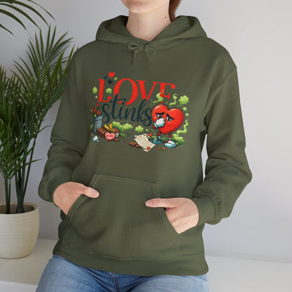 Love Stinks Hoodie | Funny Anti-Valentine Graphic Pull-Over
