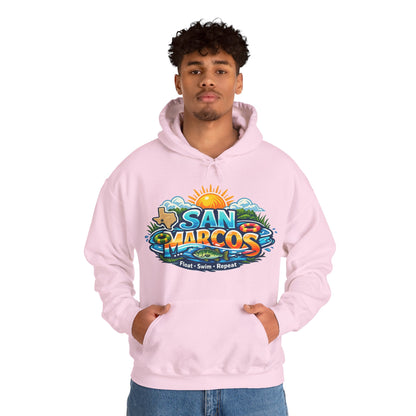 San Marcos Hoodie | Float Swim Repeat Texas River Life Unisex Pull-Over