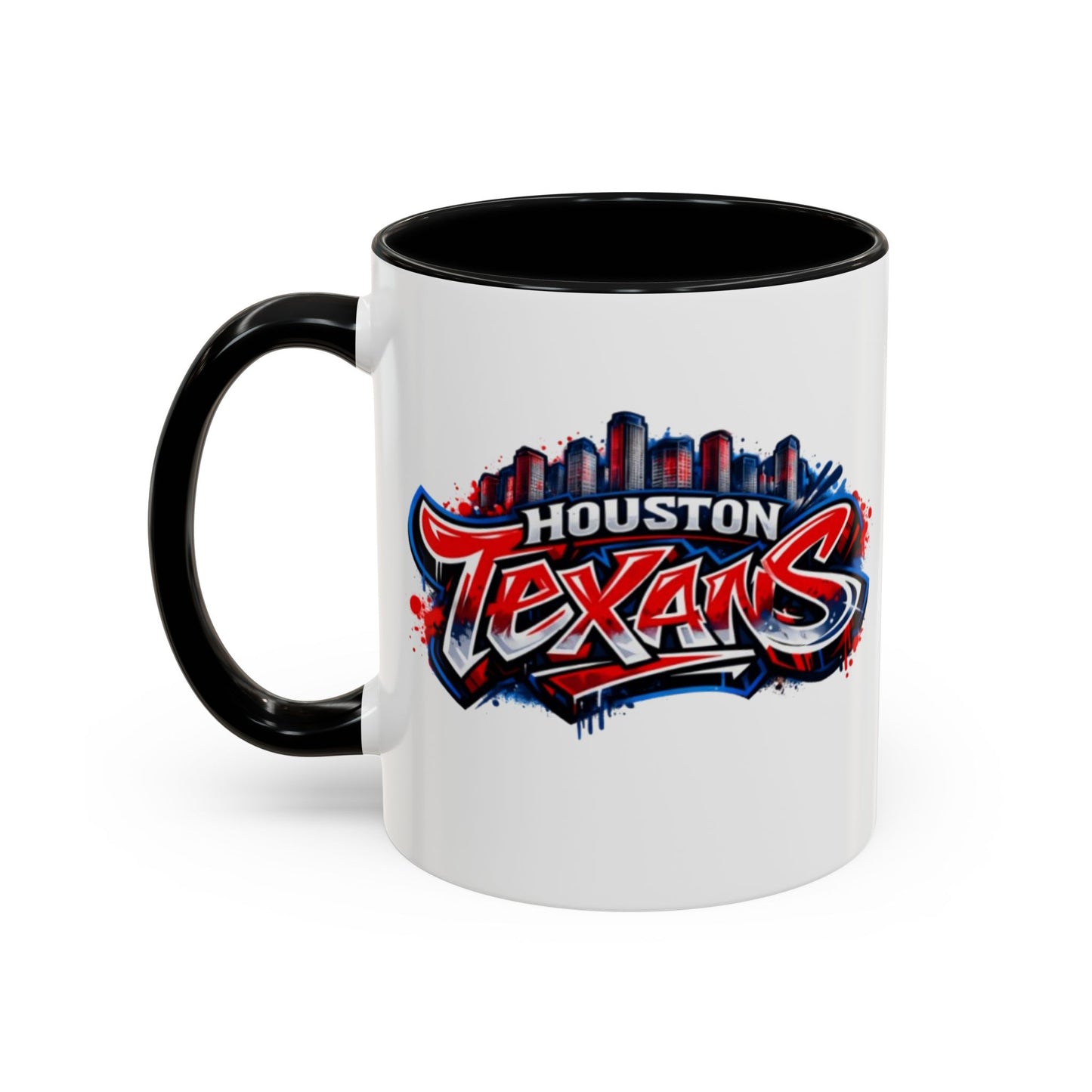 HOUSTON TEXANS GRAFFITI W/SKYLINE - Accent Coffee Mug (11, 15oz)