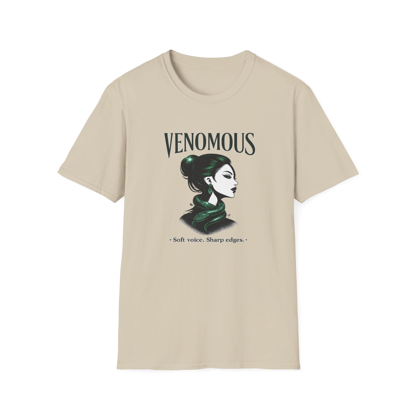 VENOMOUS-SOFT VOICE-SHARP EDGES - Unisex Soft Style T-Shirt