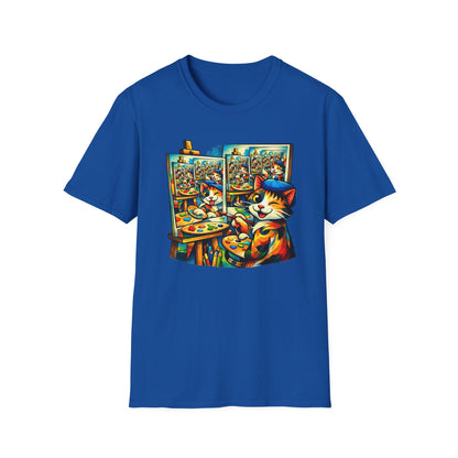 PAWCASSO - CAT ARTIST - Unisex Soft Style T-Shirt