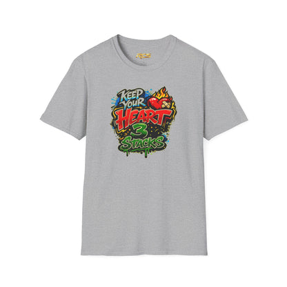 KEEP YOUR HEART 3 STACKS - Unisex Soft Style T-Shirt