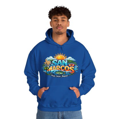 San Marcos Hoodie | Float Swim Repeat Texas River Life Unisex Pull-Over