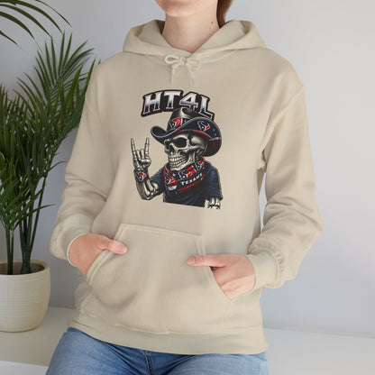 HT4L Skeleton Throwing the H | Houston Texans Unisex Pull-Over Hoodie