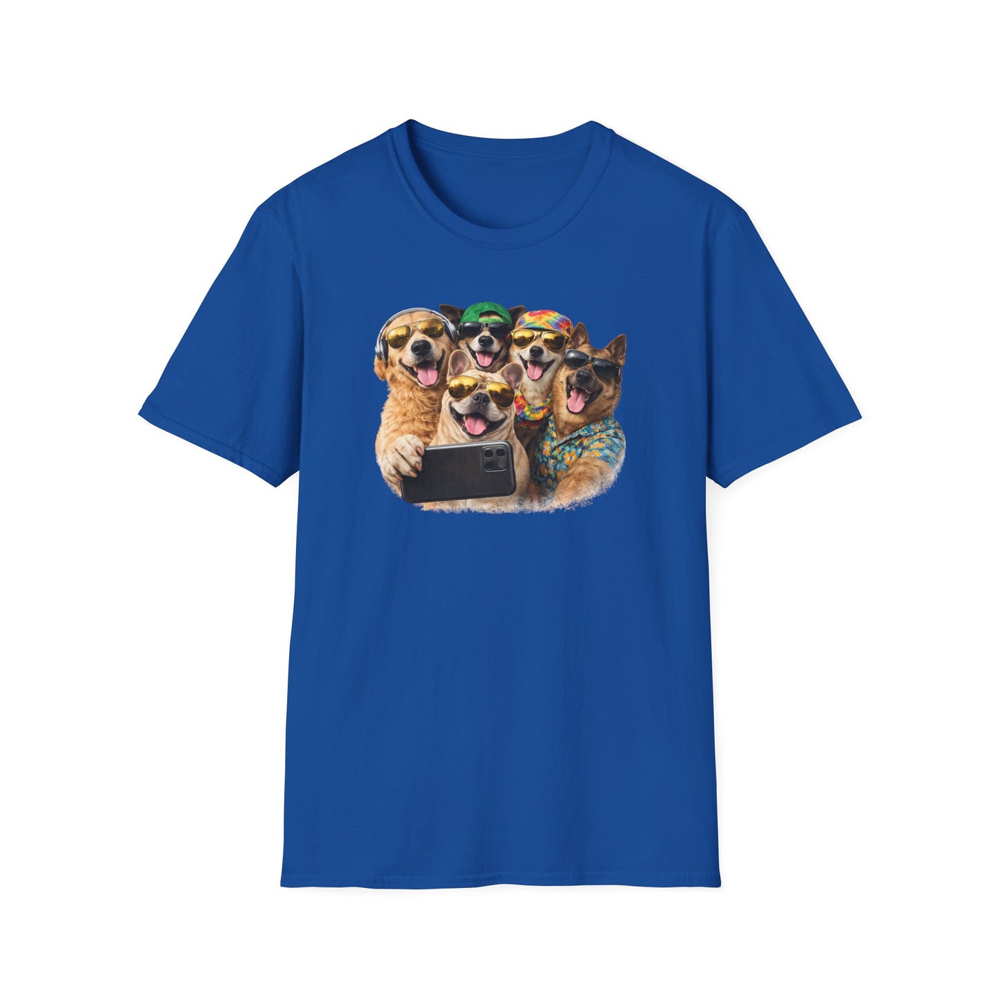 SELFIE TIME - DOG STYLE - Unisex Softstyle T-Shirt