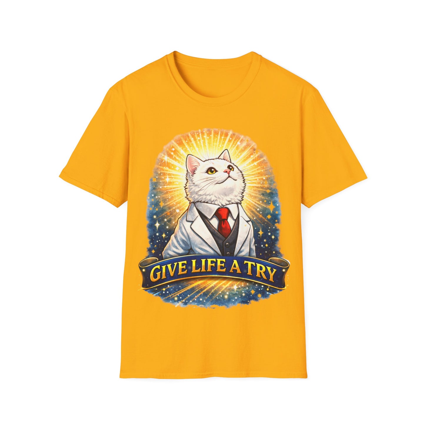 GIVE LIFE A TRY - ((BIG PRINT)) Unisex Soft Style T-Shirt
