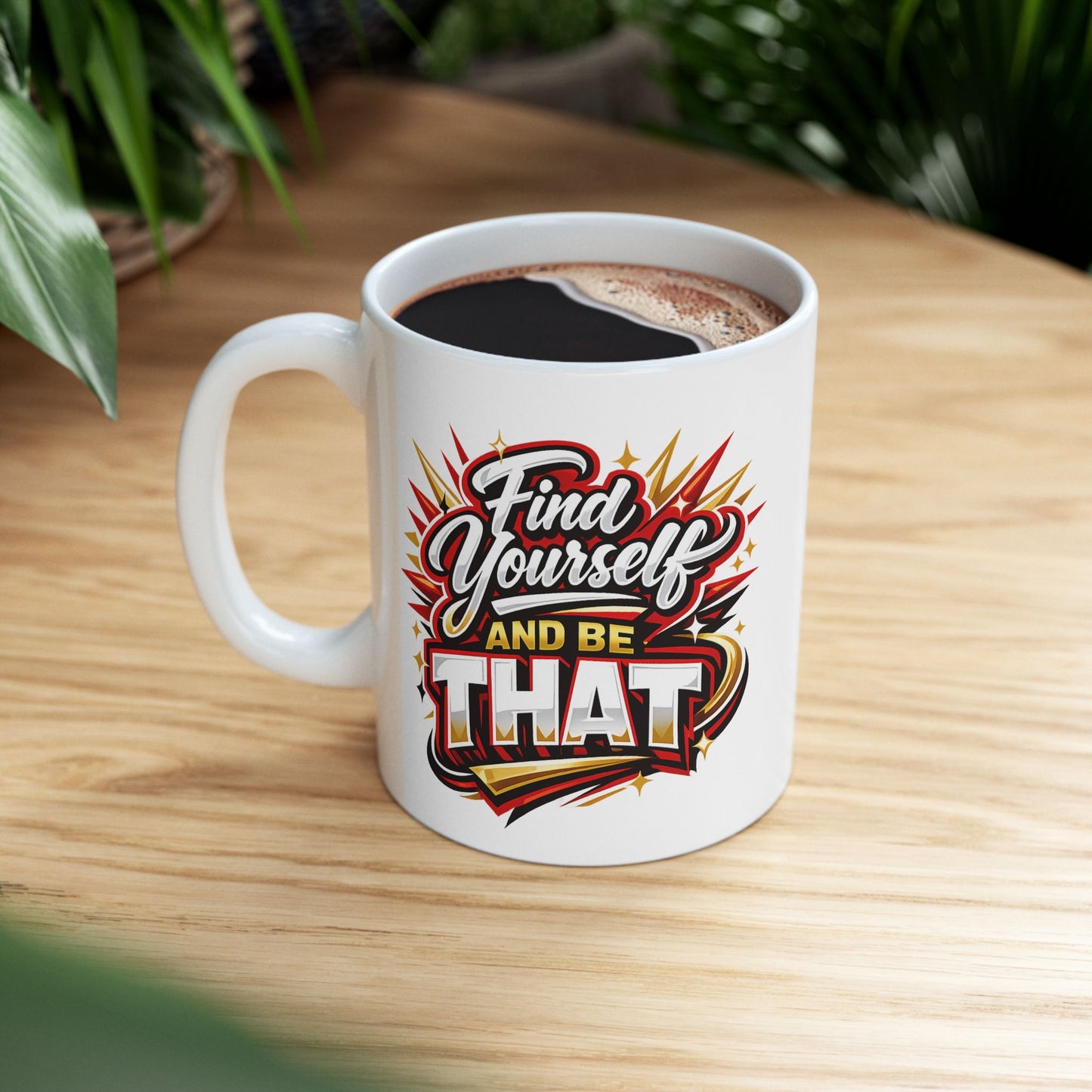 FIND YOURSELF AND BE THAT - Ceramic Mug, (11oz, 15oz)