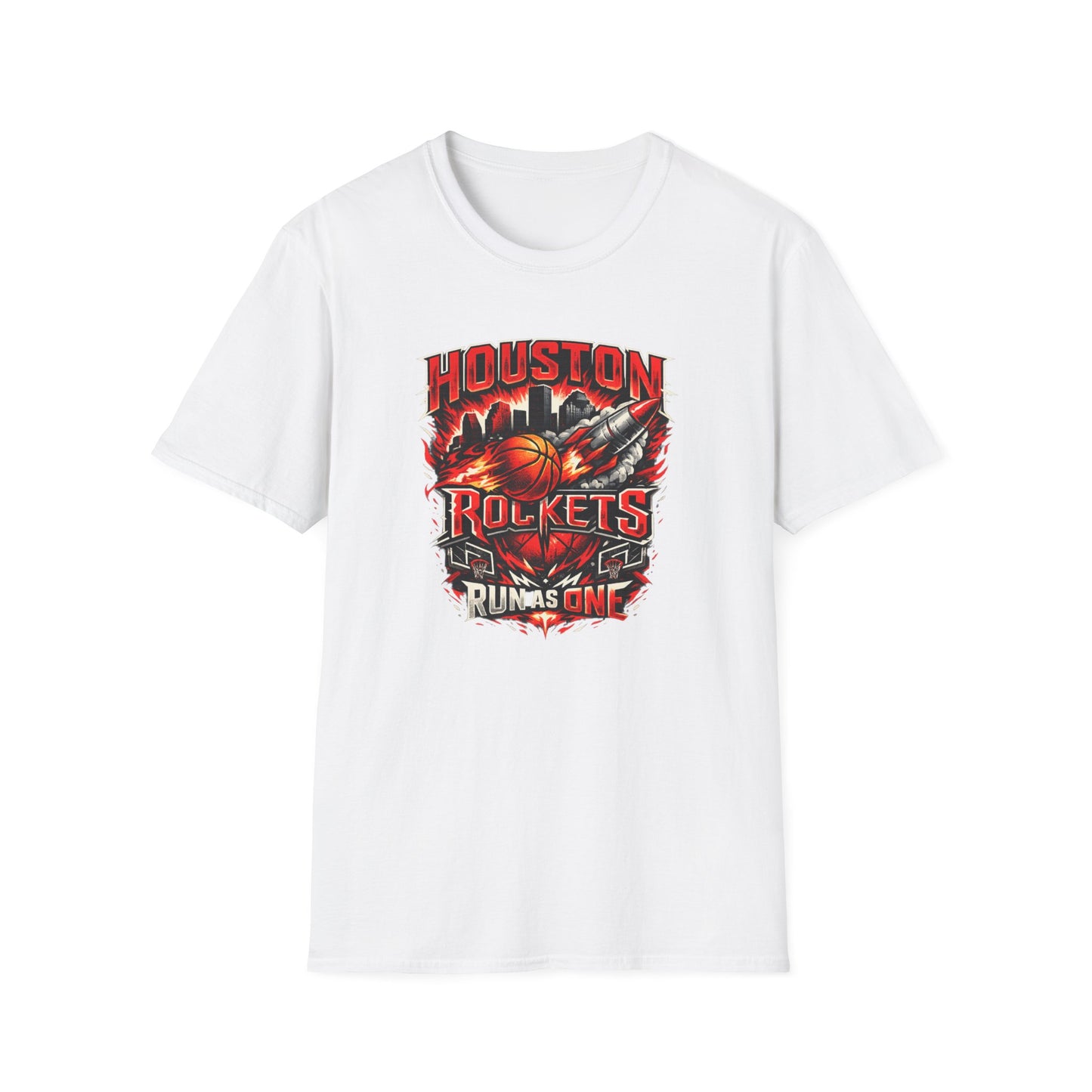 HOUSTON ROCKETS-RUN AS ONE - Unisex Soft Style T-shirt