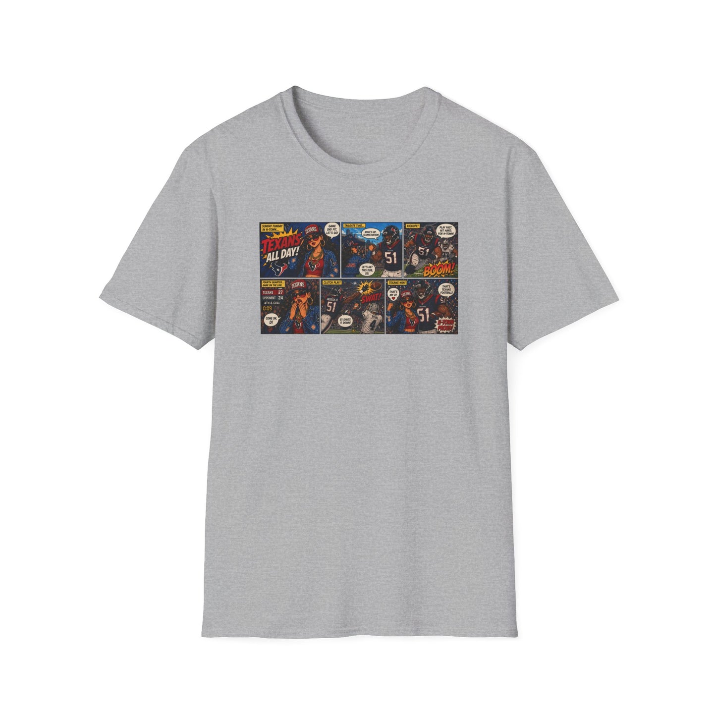 Comic Strip Graphic T‑Shirt — Retro Pop Art Panels