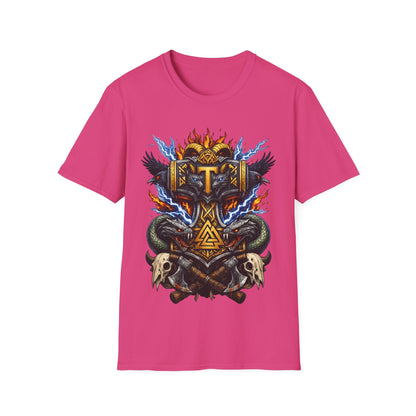 VIKING MJOLNIR SHIELD - ((BIG PRINT)) Unisex Soft Style T-shirt