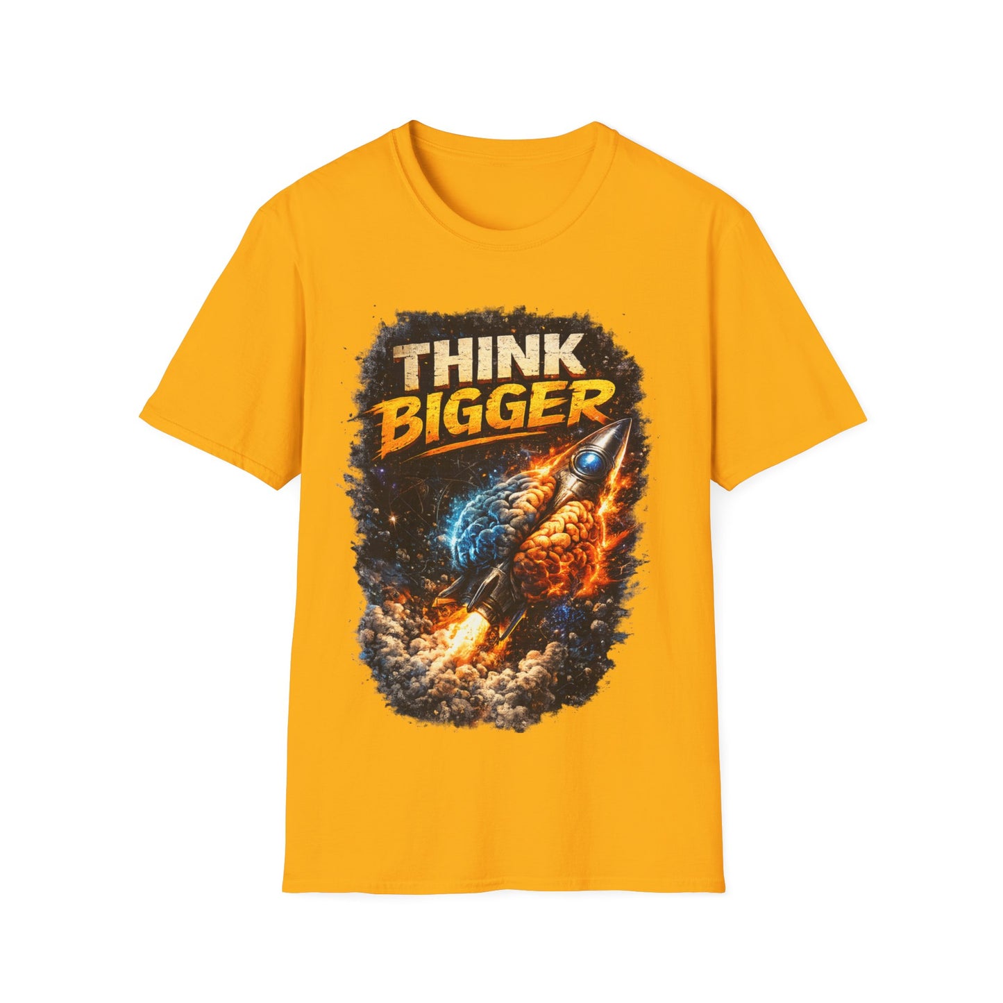 THINK BIGGER - ((BIG PRINT)) UNISEX SOFT STYLE T-SHIRT