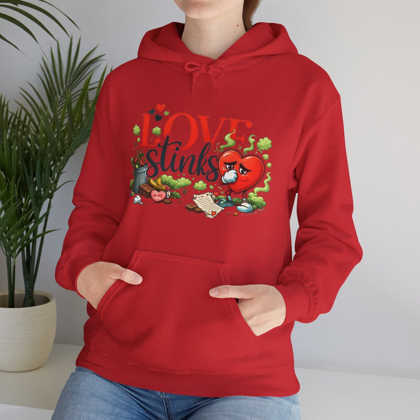 Love Stinks Hoodie | Funny Anti-Valentine Graphic Pull-Over