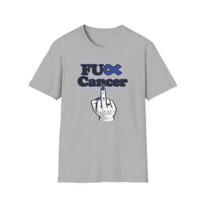 F CANCER - BLUE RIBBON - Unisex Soft Style T-Shirt