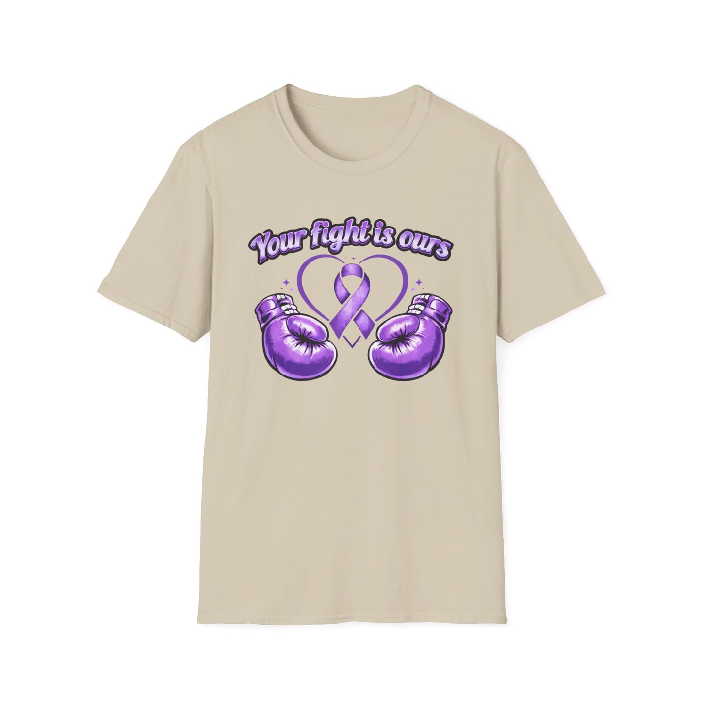 YOUR FIGHT IS OURS - LAVENDER GLOVES - Unisex Soft Style T-Shirt
