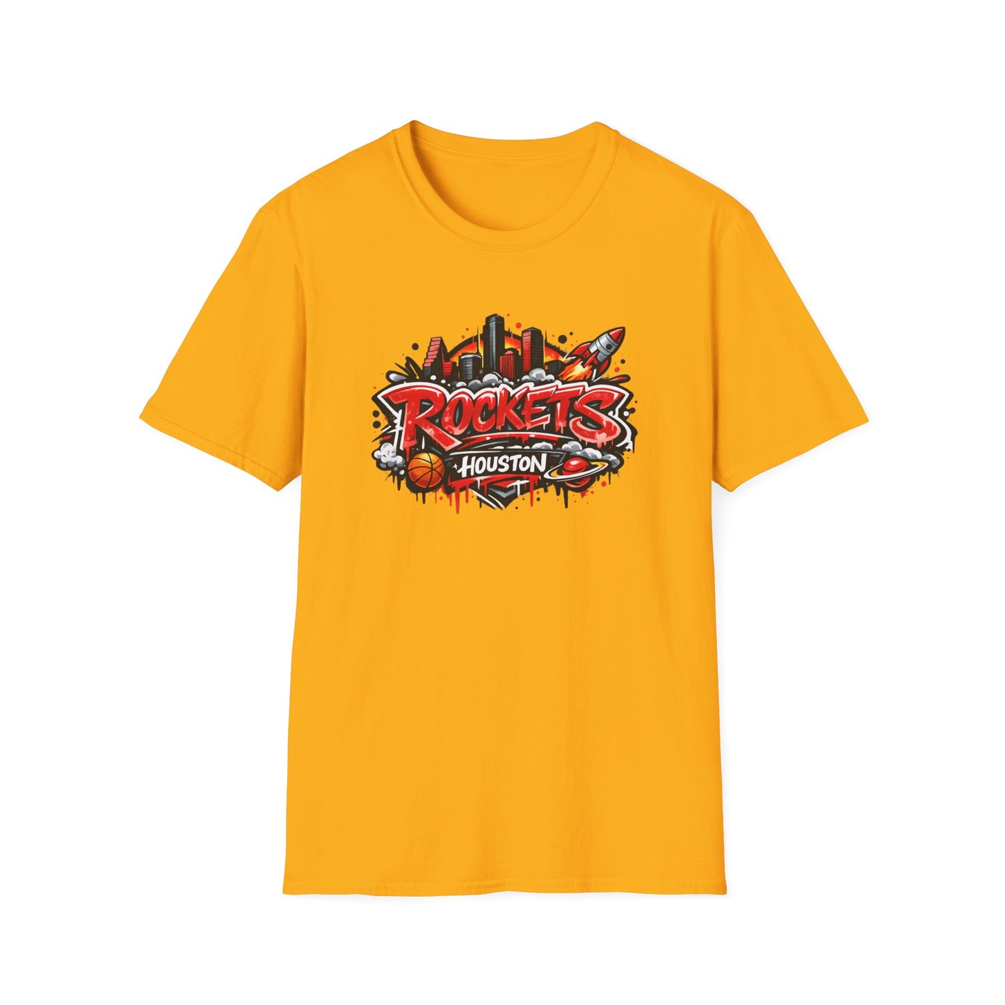 HOUSTON ROCKETS - DESIGN - Unisex Soft Style T-Shirt