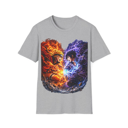 NARUTO VS SASUKE ((BIG PRINT)) - Unisex Soft Style T-Shirt