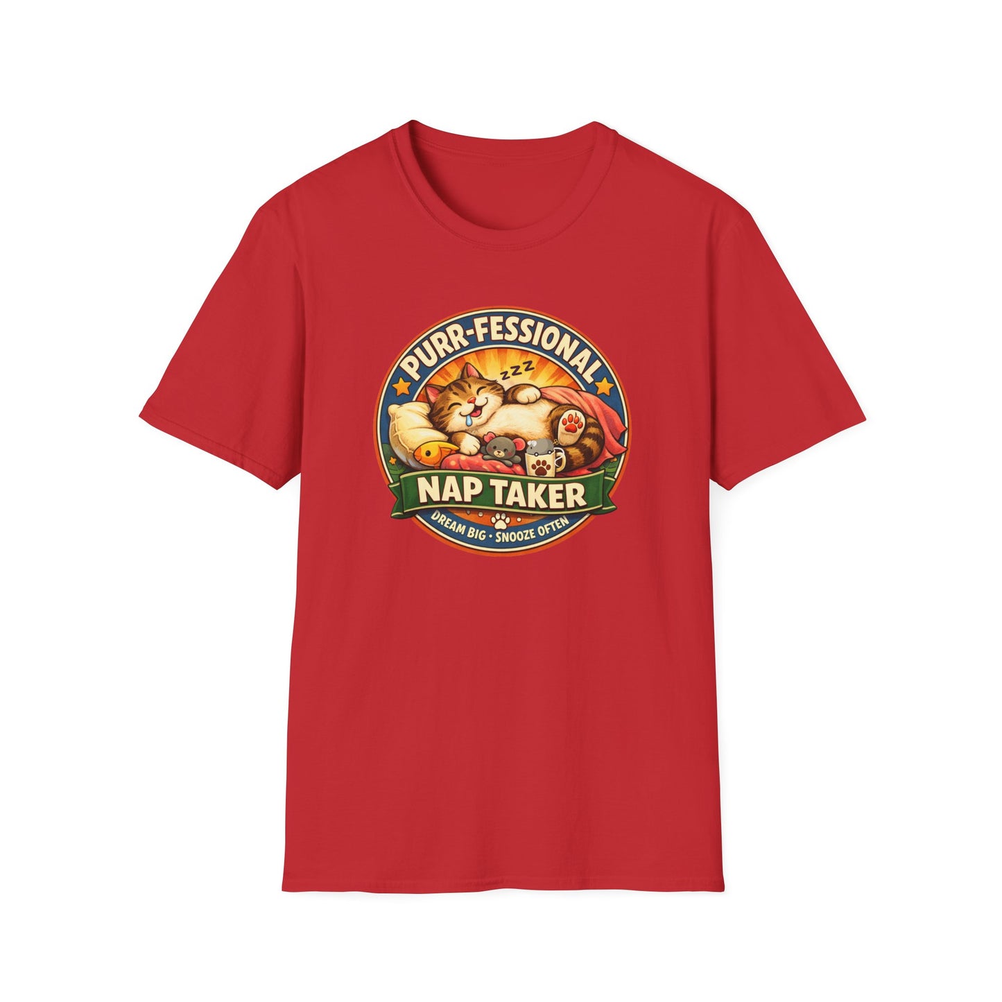 PURR-FESSIONAL NAP TAKER - Unisex Soft Style T-Shirt