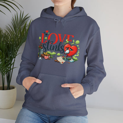 Love Stinks Hoodie | Funny Anti-Valentine Graphic Pull-Over