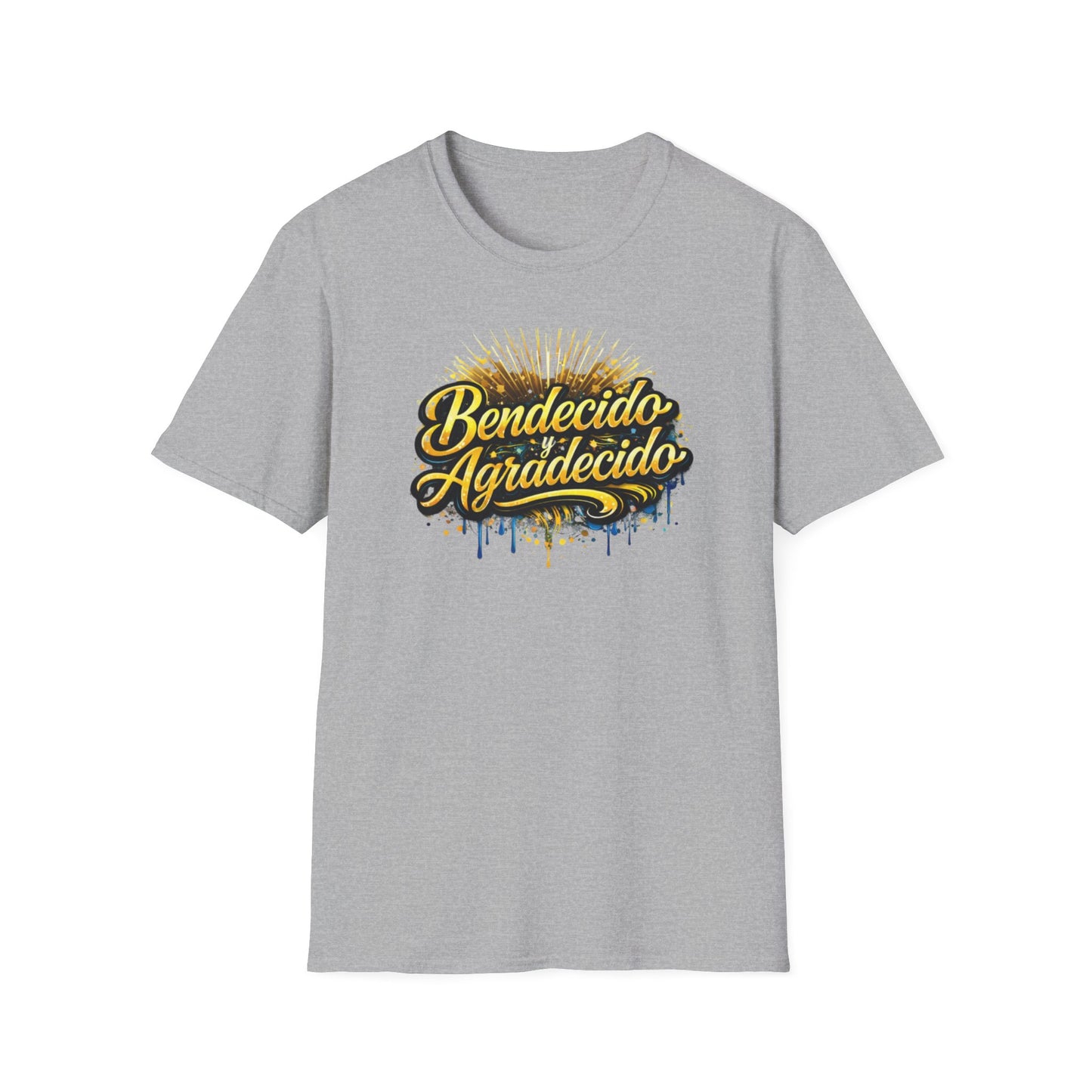 BENDICIDO Y AGRADECIDO - Unisex Soft Style T-Shirt