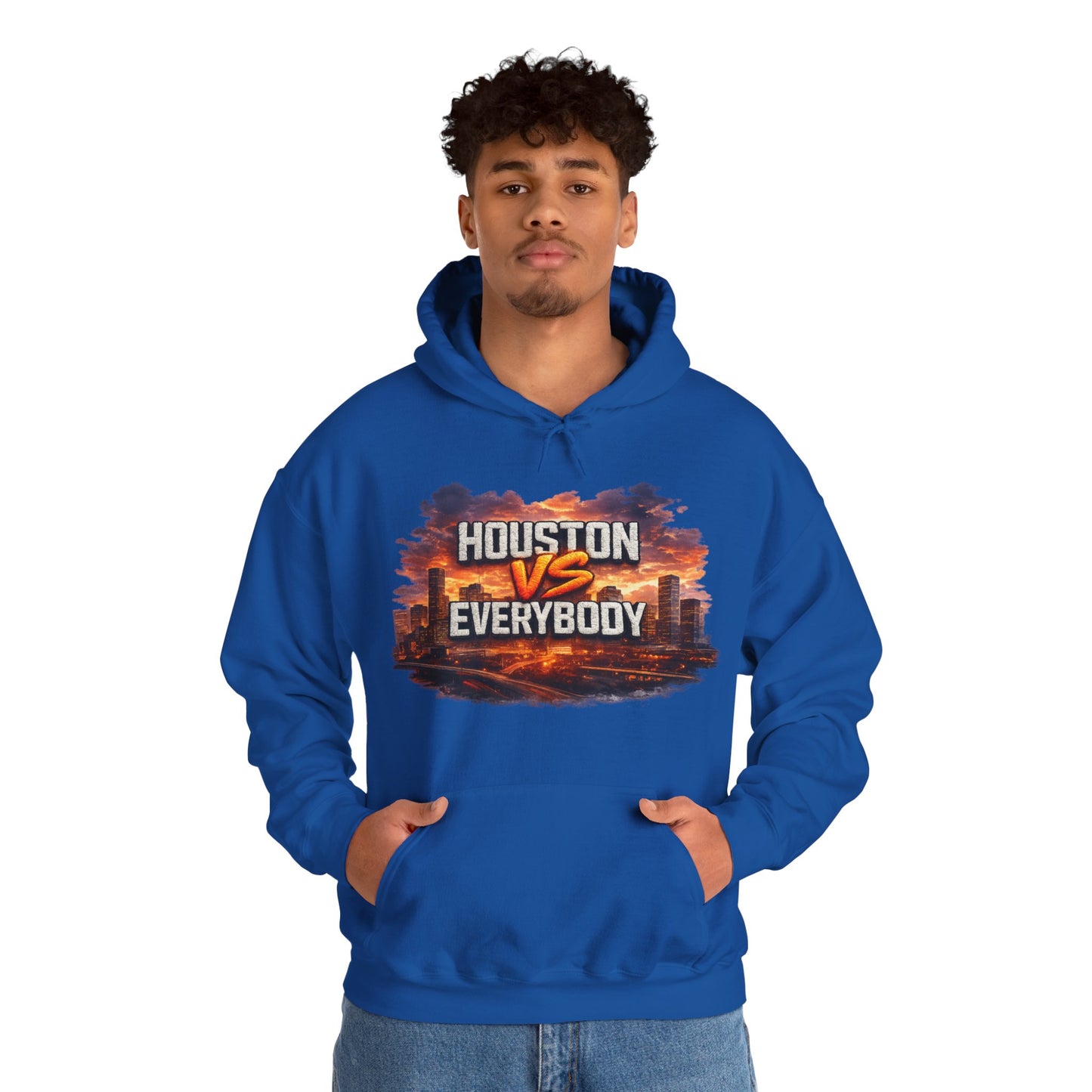 Houston vs Everybody Hoodie | H-Town Skyline Streetwear Pull-Over Hoodie