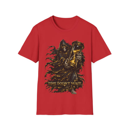 TIME DOESN'T WAIT - ((BIG PRINT)) - Unisex Soft Style T-Shirt