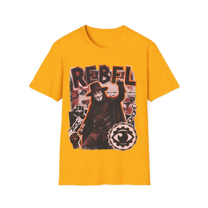 REBEL - ((BIG PRINT)) - Unisex Softstyle T-Shirt