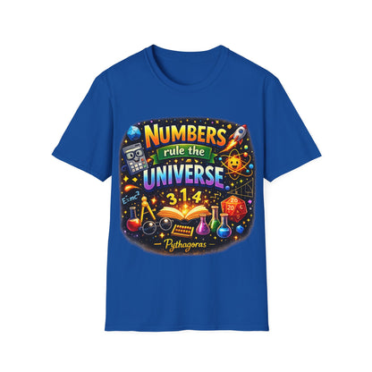 NUMBERS RULE THE UNIVERSE - ((BIG PRINT)) - Unisex Soft Style T-Shirt