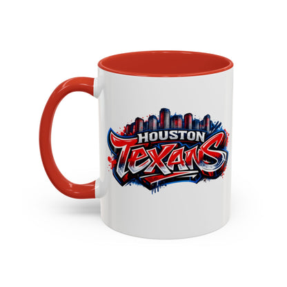 HOUSTON TEXANS GRAFFITI W/SKYLINE - Accent Coffee Mug (11, 15oz)