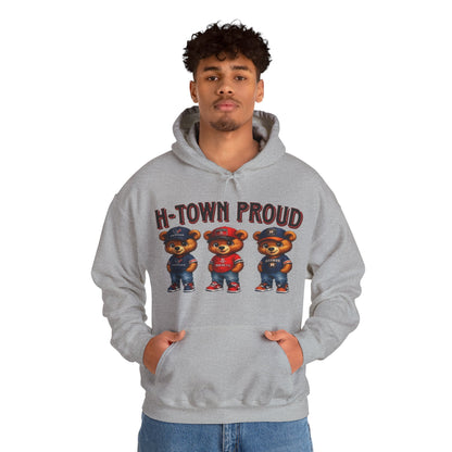 H-Town Proud Bears Hoodie | Houston Pride Graphic Unisex Pull-Over