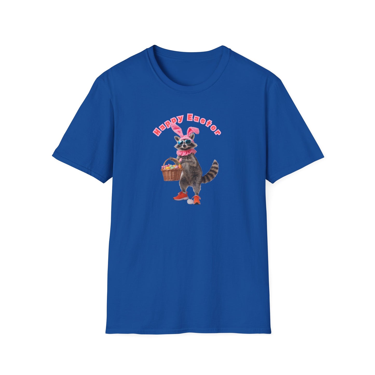 HAPPY EASTER - FUNNY RACCOON - Unisex Soft Style T-Shirt