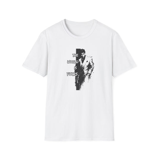 THE WORLD IS YOURS-SCARFACE - Unisex Soft Style T-Shirt