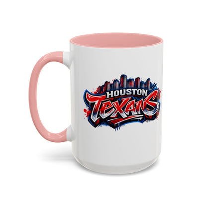 HOUSTON TEXANS GRAFFITI W/SKYLINE - Accent Coffee Mug (11, 15oz)