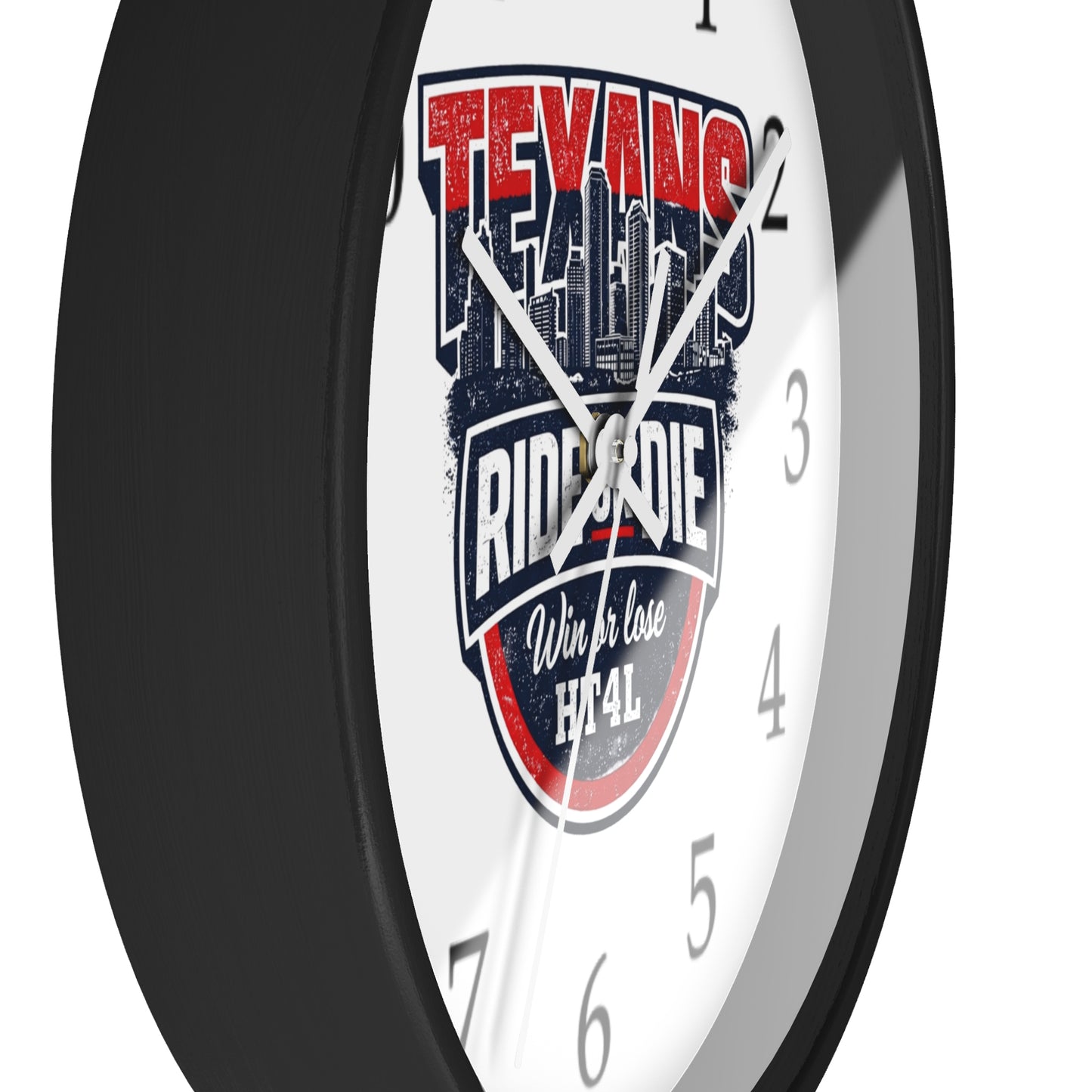 Texans Ride or Die Wall Clock | Houston Texans Fan Home Decor