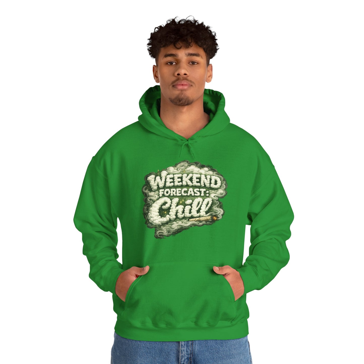 Weekend Forecast: Chill Hoodie | Funny Relaxed Graphic Pull-Over