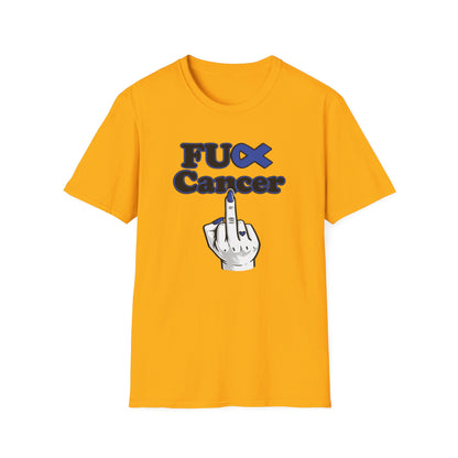 F CANCER - BLUE RIBBON - Unisex Soft Style T-Shirt