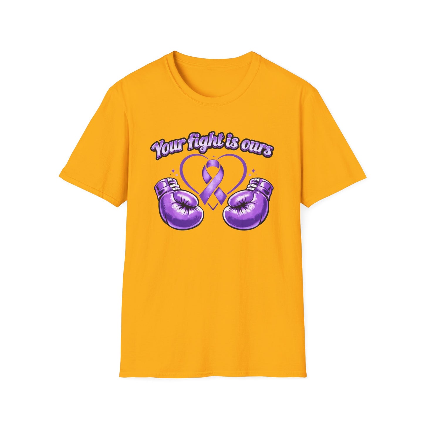 YOUR FIGHT IS OURS - LAVENDER GLOVES - Unisex Soft Style T-Shirt