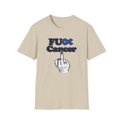 F CANCER - BLUE RIBBON - Unisex Soft Style T-Shirt