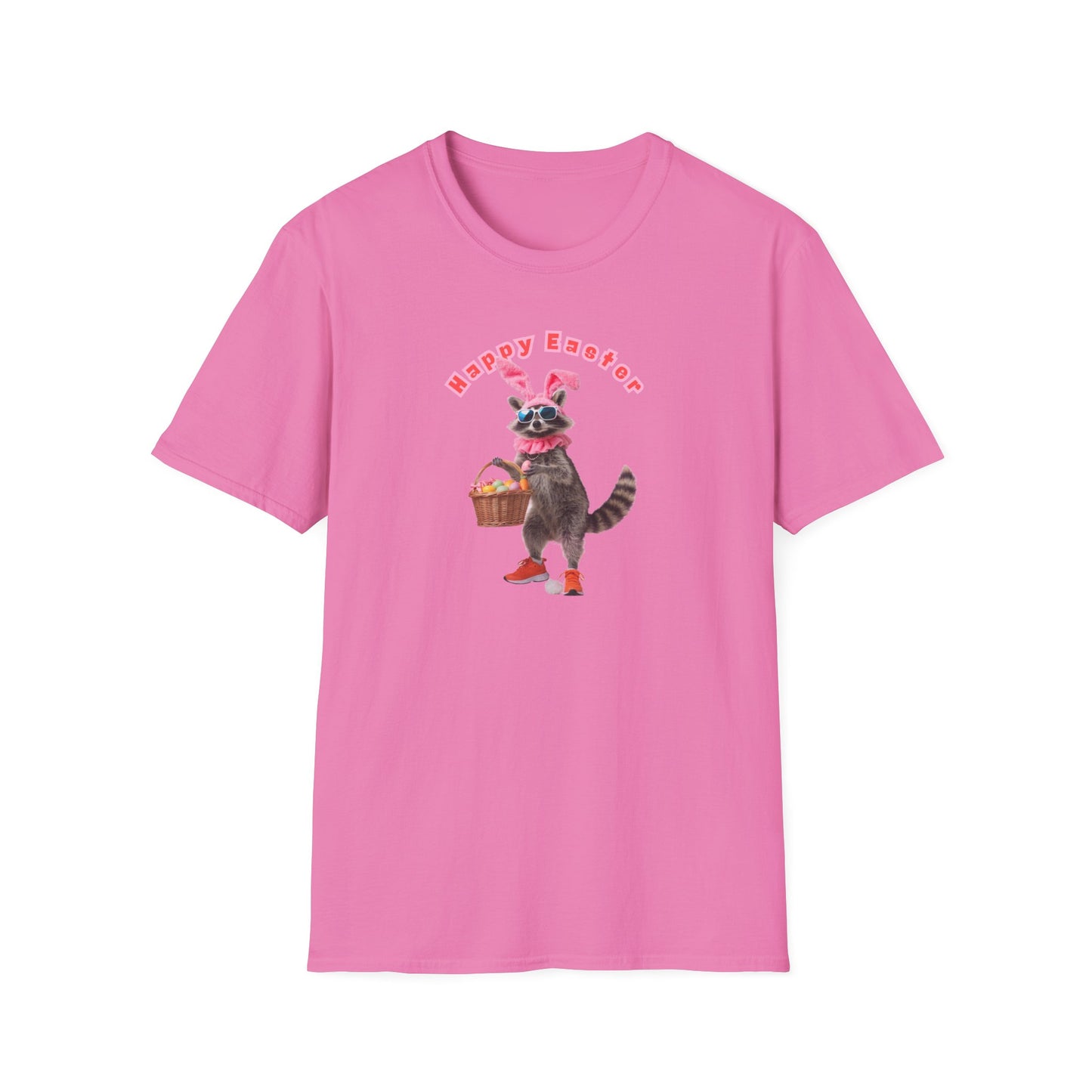HAPPY EASTER - FUNNY RACCOON - Unisex Soft Style T-Shirt
