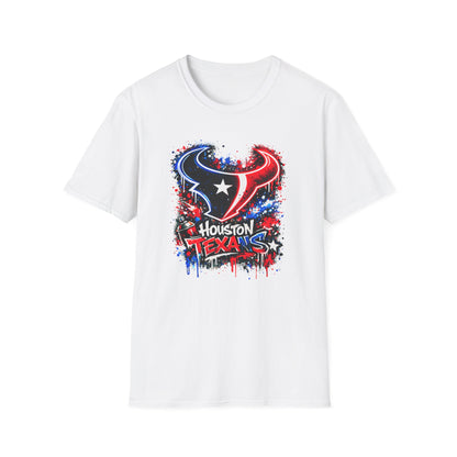 HOUSTON TEXANS - Graffiti Art - Unisex Soft Style T-Shirt