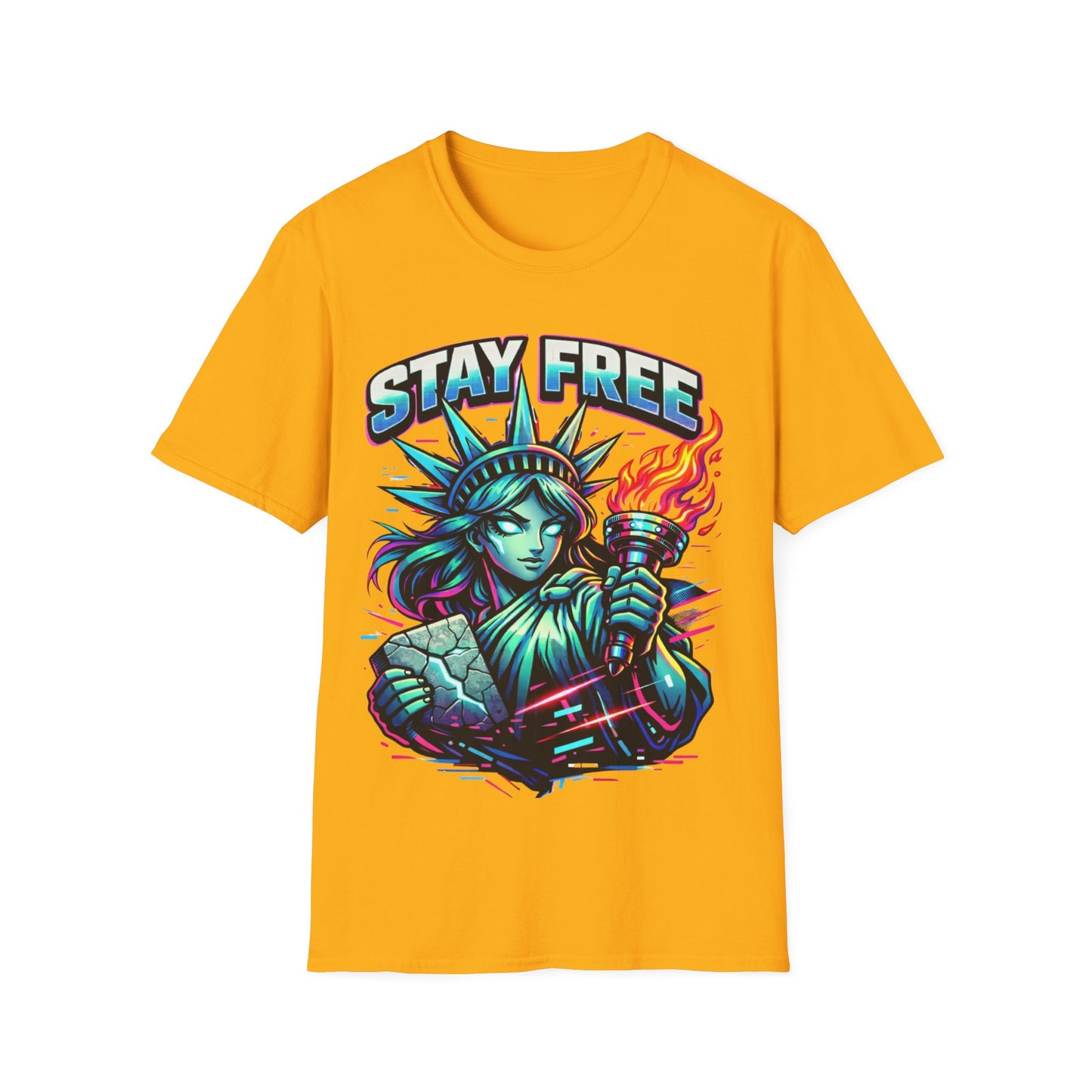 STATUE OF LIBERTY - ((BIG PRINT)) - Unisex Soft Style T-Shirt