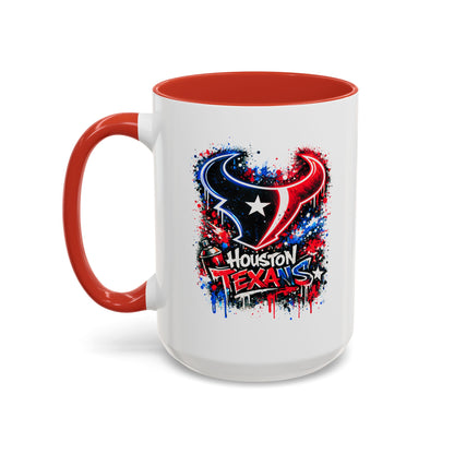 HOUSTON TEXANS - GRAFFITTI ART -Accent Coffee Mug (11, 15oz)