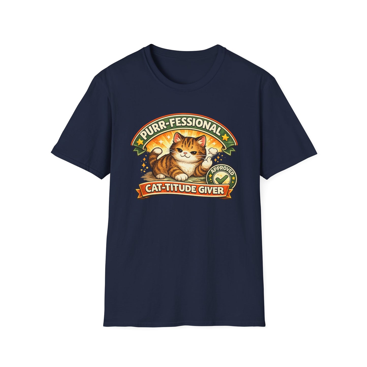 PURR-FESSIONAL CAT-TITUDE GIVER - Unisoft Soft Style T-Shirt