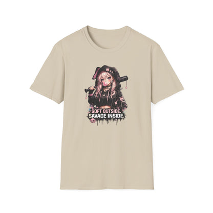 SOFT ON THE OUTSIDE-SAVAGE ON THE INSIDE - Unisex Soft Style T-shirt