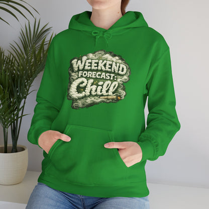 Weekend Forecast: Chill Hoodie | Funny Relaxed Graphic Pull-Over