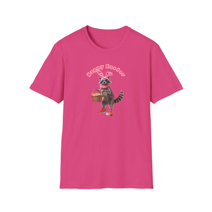 HAPPY EASTER - FUNNY RACCOON - Unisex Soft Style T-Shirt