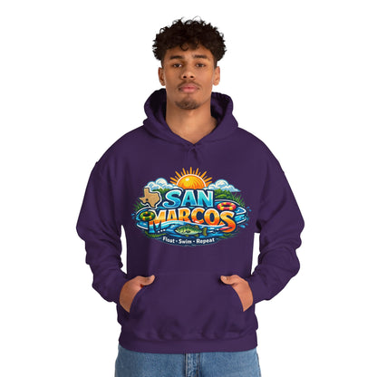 San Marcos Hoodie | Float Swim Repeat Texas River Life Unisex Pull-Over