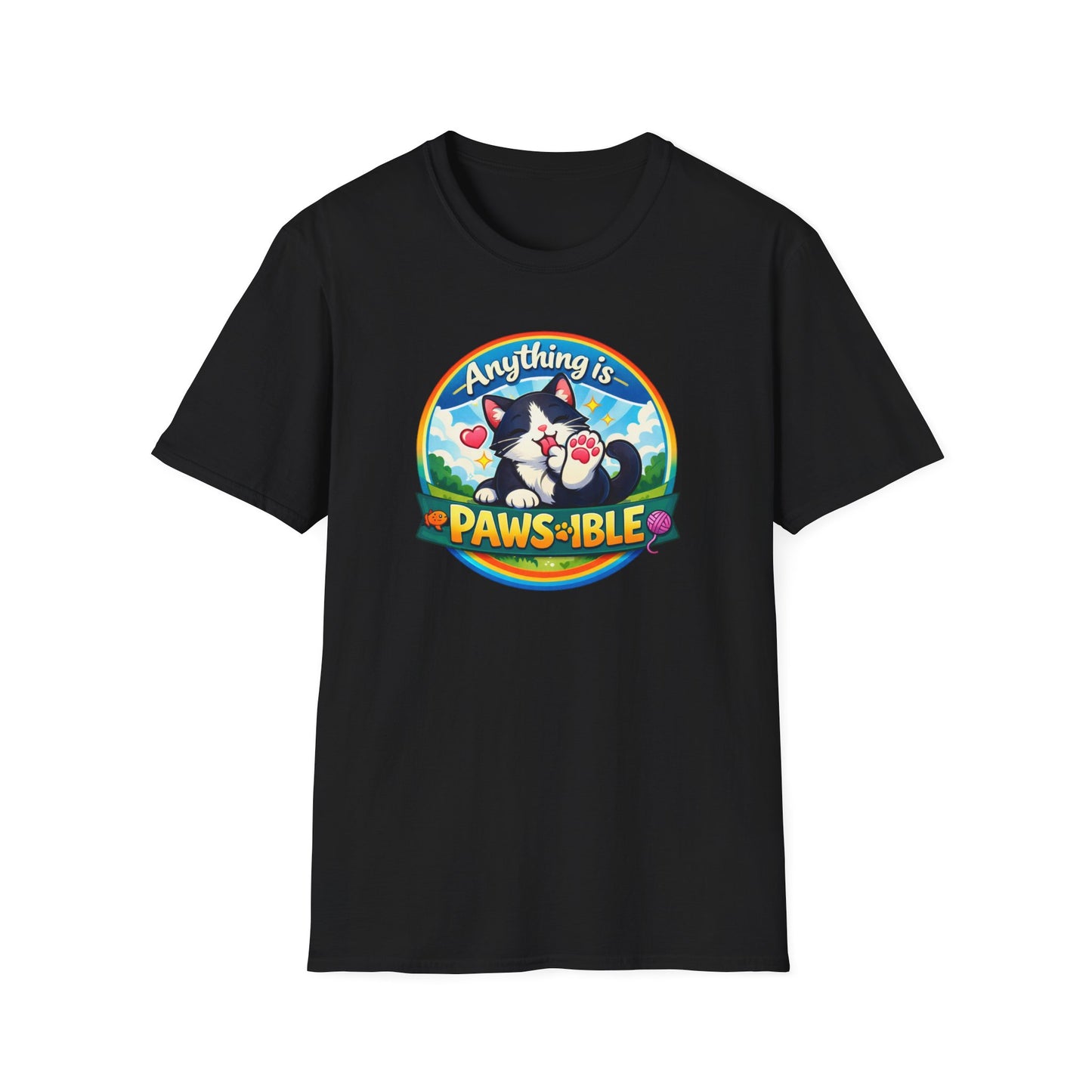 ANYTHING IS PAWSIBLE-KITTEN - Unisex Soft Style T-Shirt