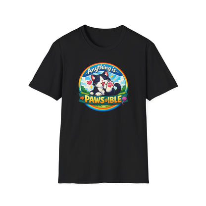 ANYTHING IS PAWSIBLE-KITTEN - Unisex Soft Style T-Shirt