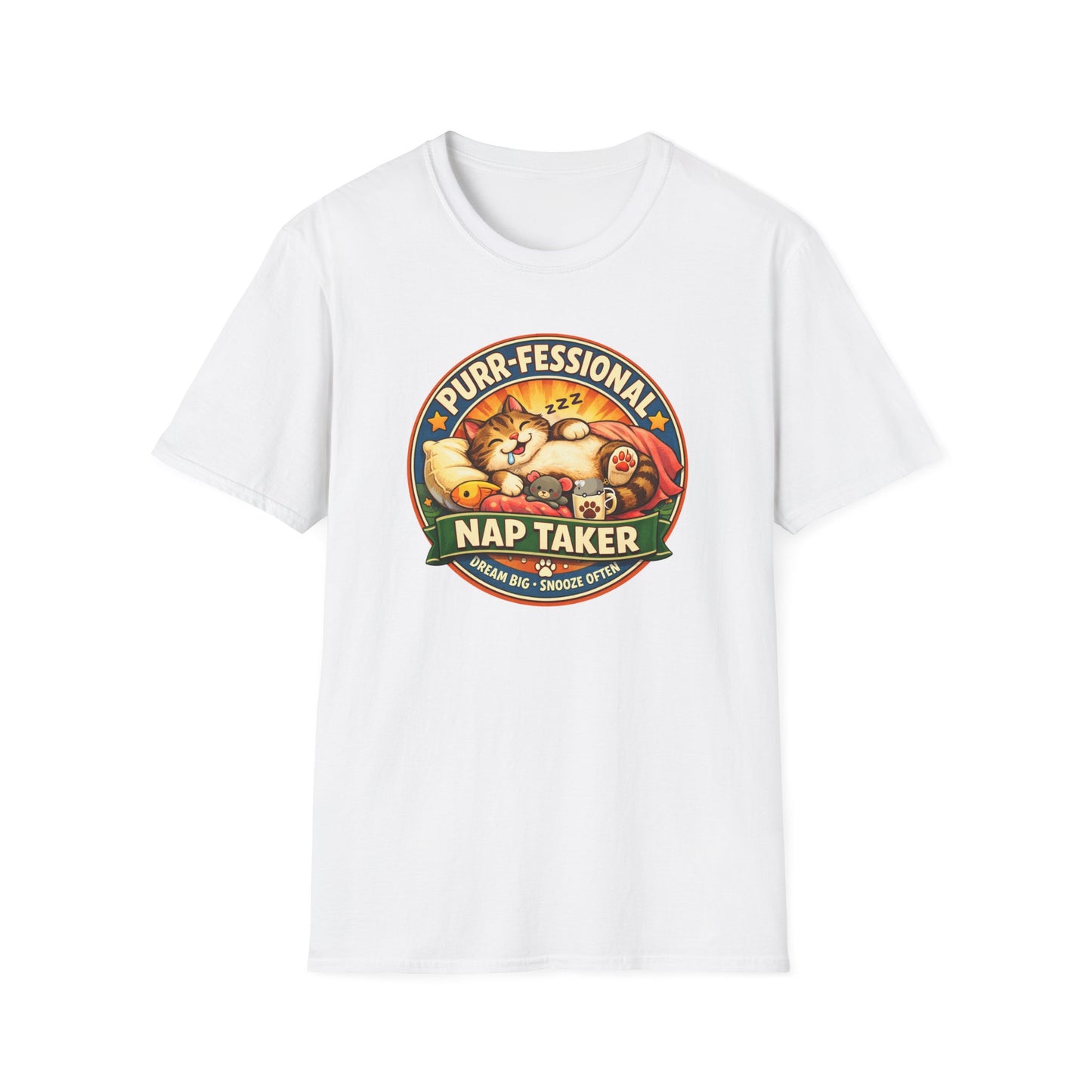 PURR-FESSIONAL NAP TAKER - Unisex Soft Style T-Shirt